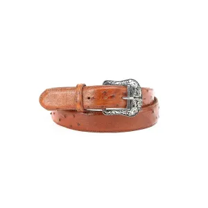 TANNER MARK EXOTIC BELT Ostrich Cognac Luxury Belt