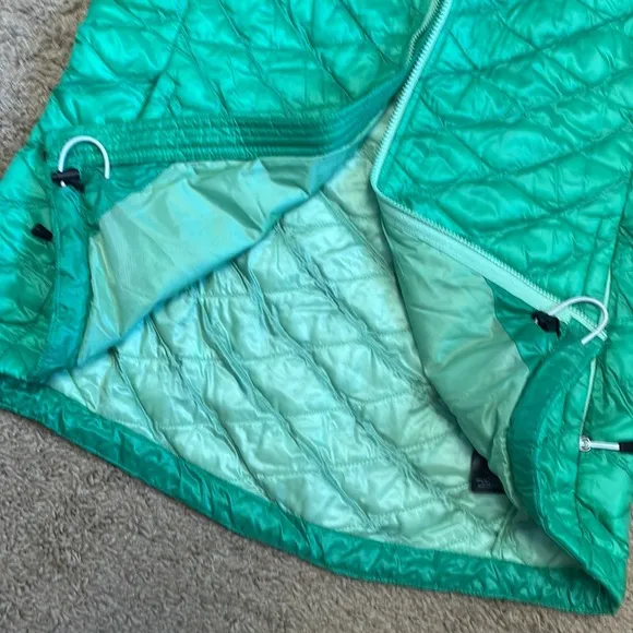 The North Face green thermoball jacket