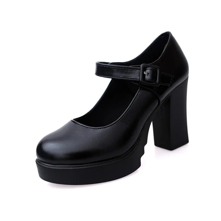 Thick Heel Waterproof Platform High Heels  