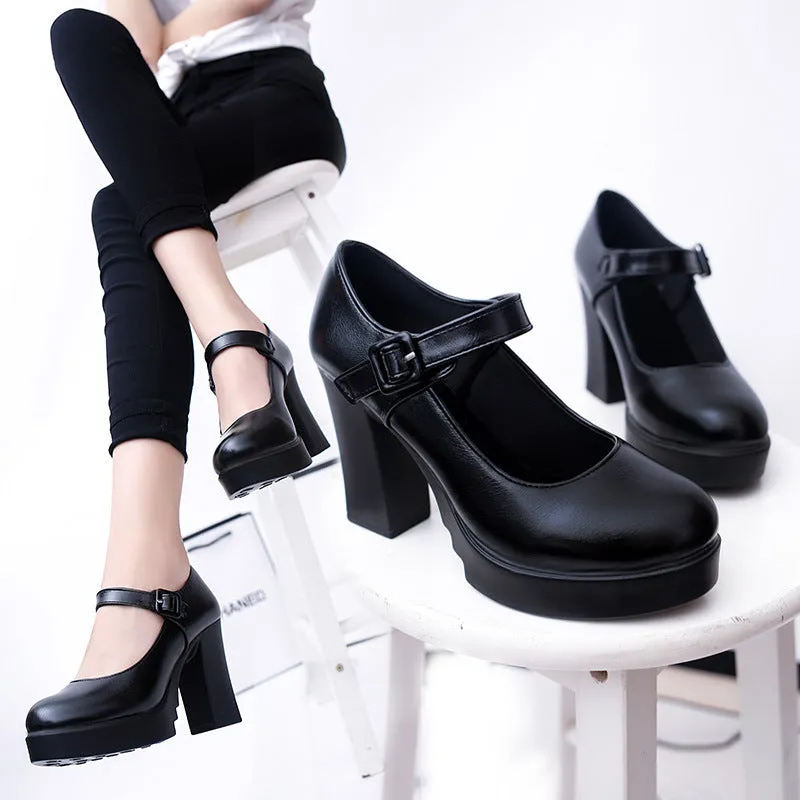 Thick Heel Waterproof Platform High Heels  