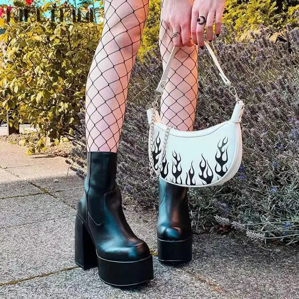 Thick Heels Chunky High Boots