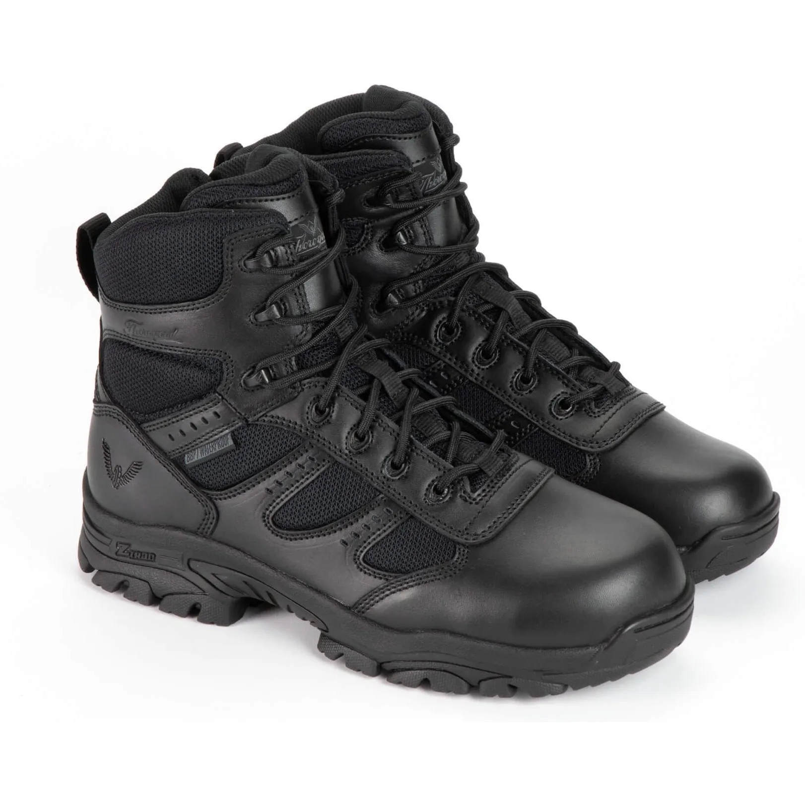 Thorogood Men's The Deuce 6" Waterproof Side Zipper Duty Boot - Black - 834-6218