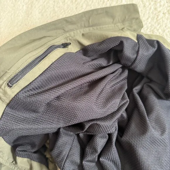 U.S. Marines Running Drawstring Zip Up Windbreaker Jacket Army Green Size S
