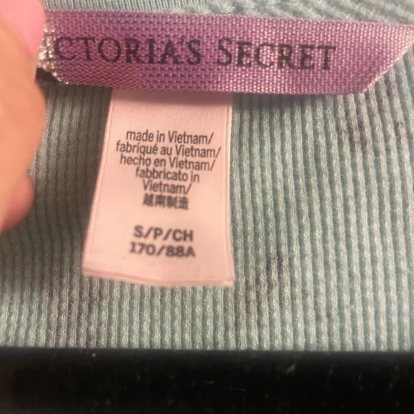 Victoria’s Secret Size Small Long Sleeve Waffle Knit Baby Blue Long Sleeve Shirt