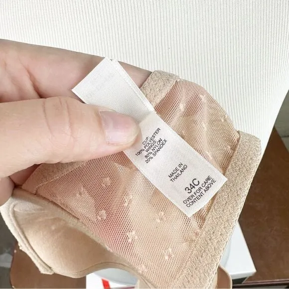 Victorias Secret Vintage 90s Nude Demi Bra NEW 34C
