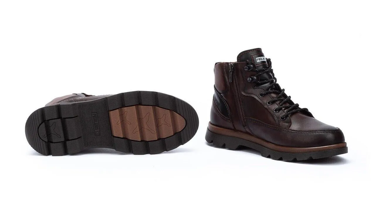 'Vigo' men's lace-zip boot - Dark brown