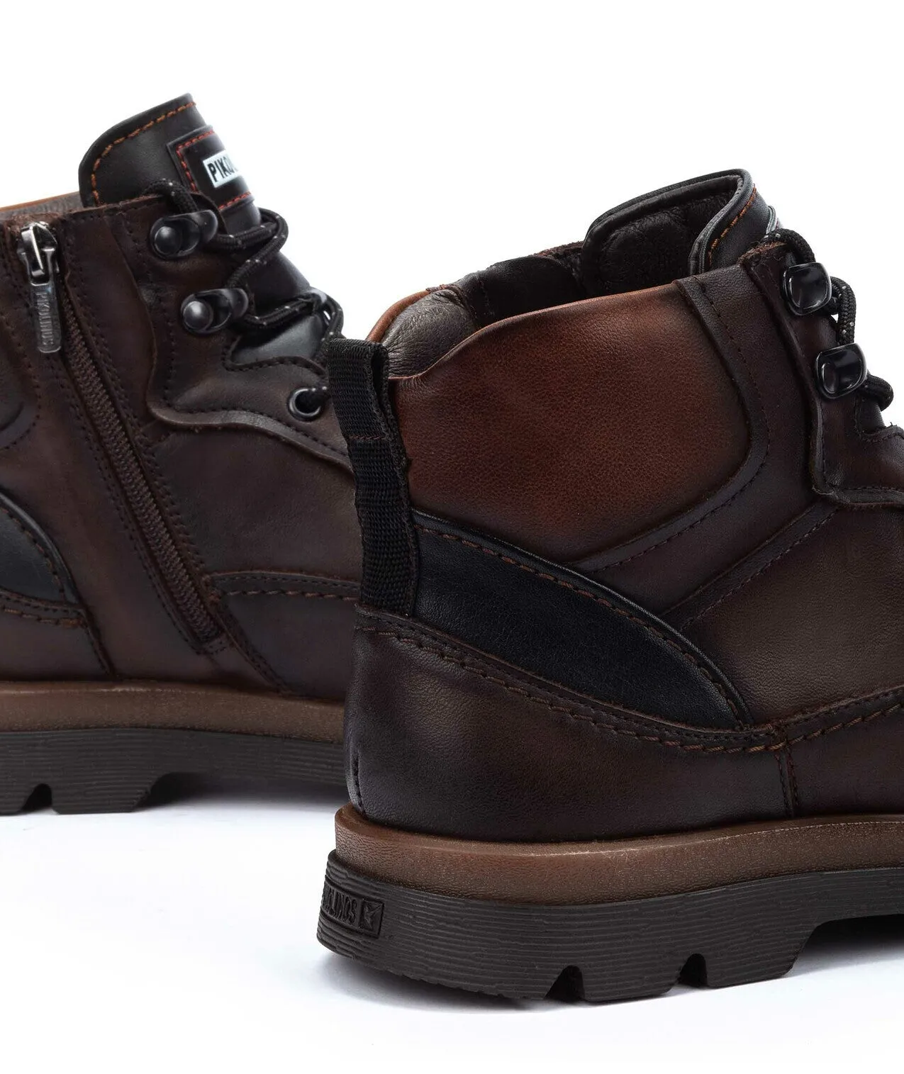 'Vigo' men's lace-zip boot - Dark brown