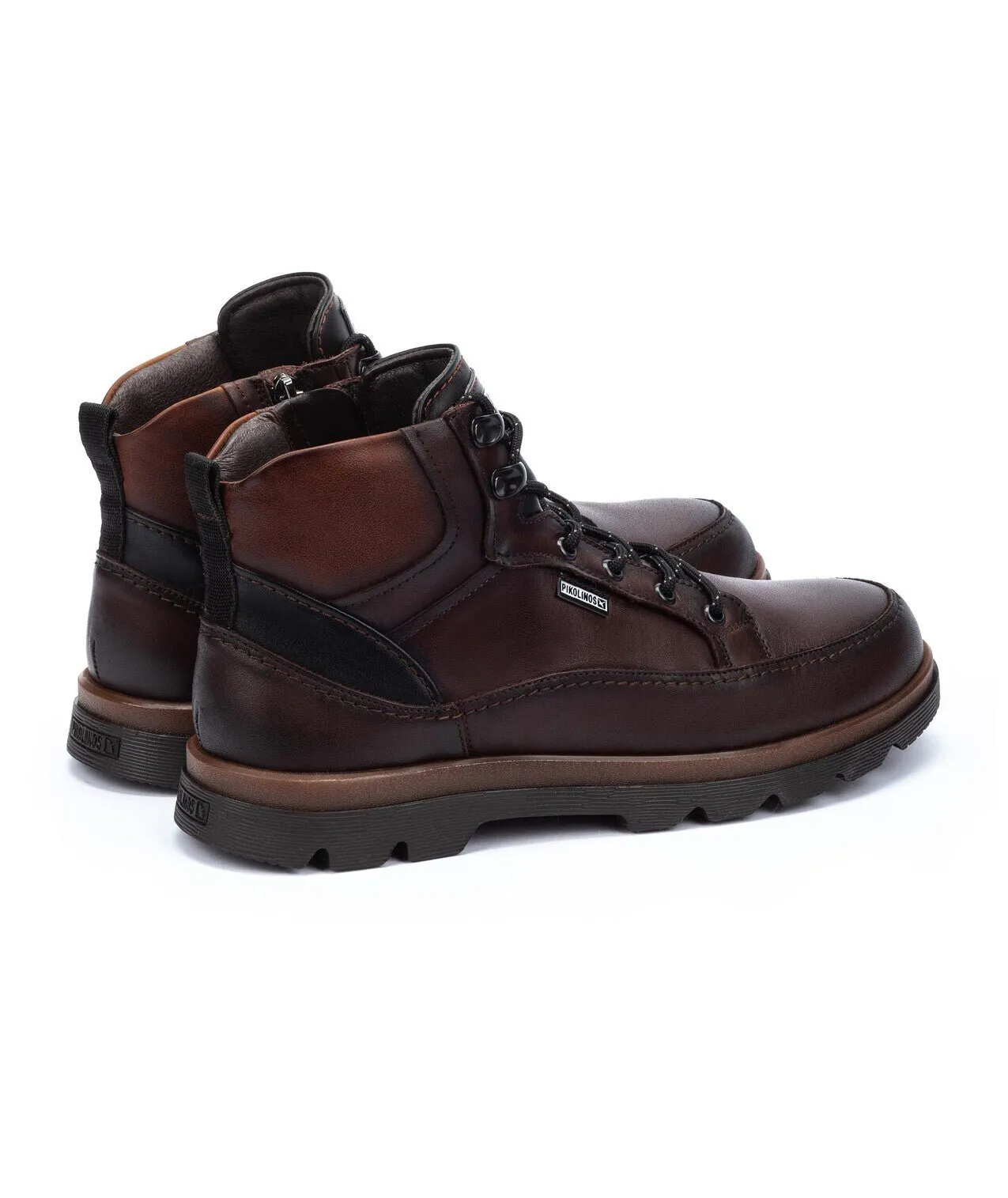 'Vigo' men's lace-zip boot - Dark brown