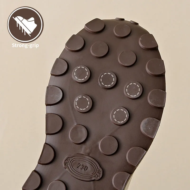 Warm PU Leather Sneakers with Thick Sole