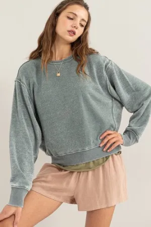Washed Seam Detail Crew