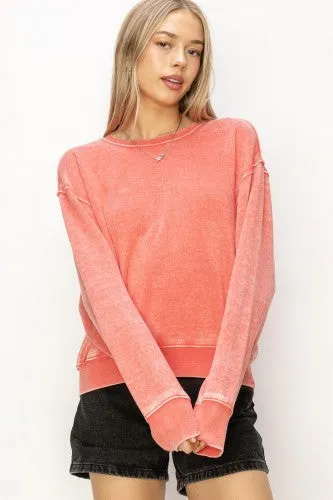 Washed Seam Detail Crew
