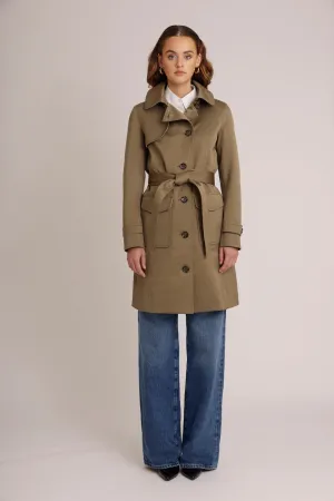 Waterproof Tailored To Fit Trenchcoat  | Light Green