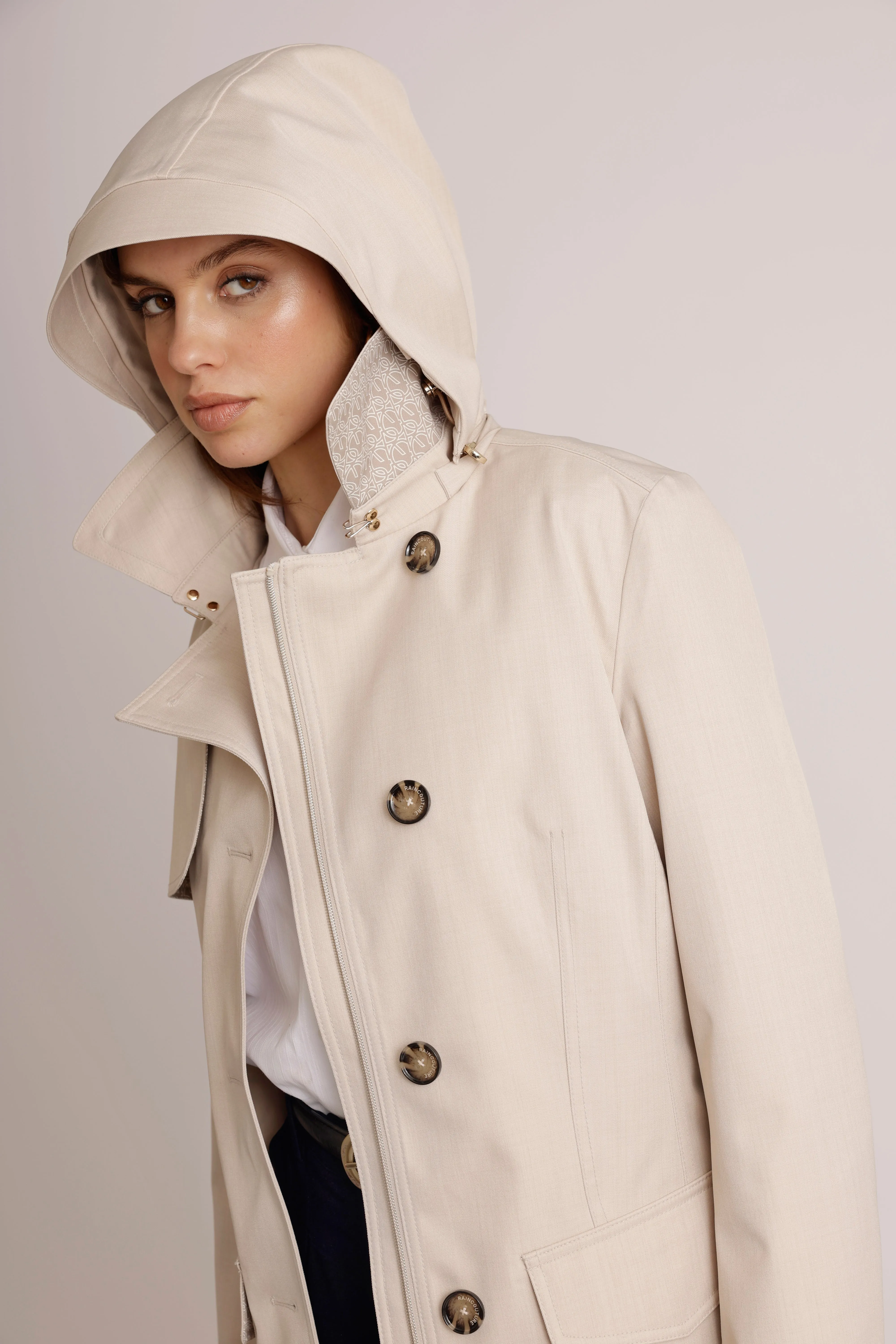 Waterproof Tailored To Fit Trenchcoat  | Sandy Melange