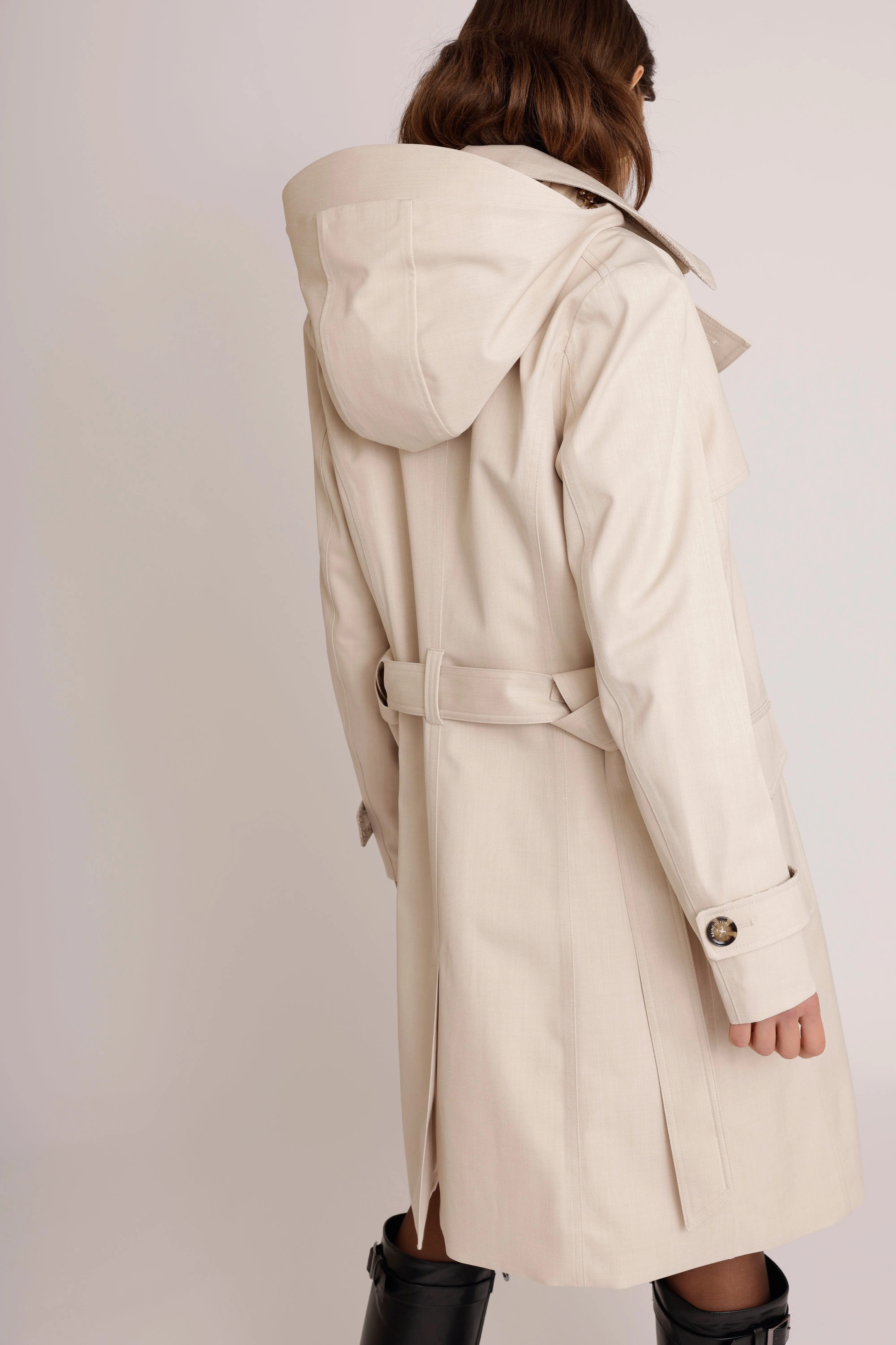Waterproof Tailored To Fit Trenchcoat  | Sandy Melange