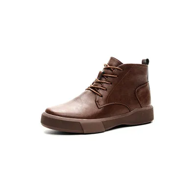 Women Arch Spupport Leather Ankle Boots Warm Femme Short Boots Waterproof Shoes