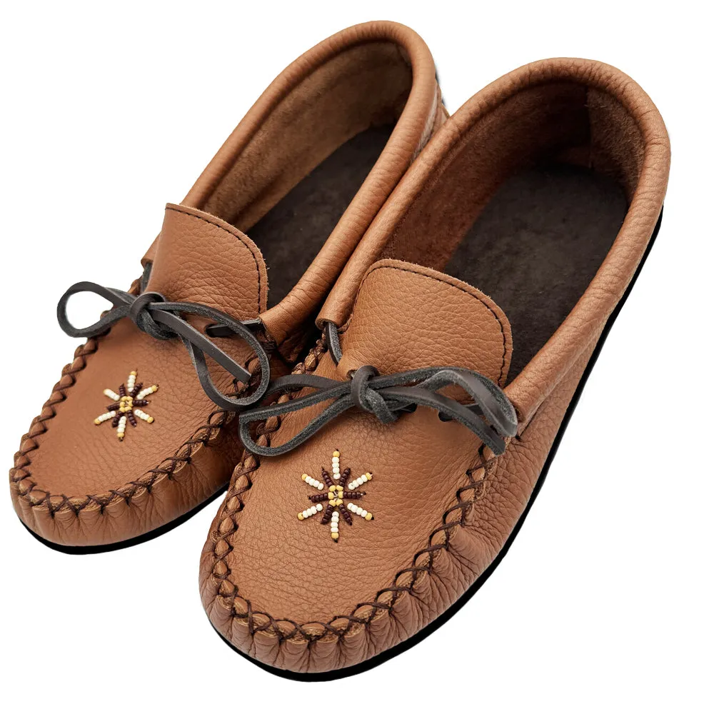 Women's Beaded Leather Moccasin Shoes