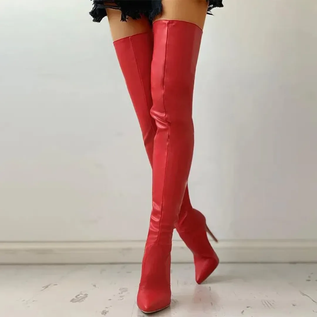 Women's Over The Knee Stiletto High Heel Boots | Waterproof