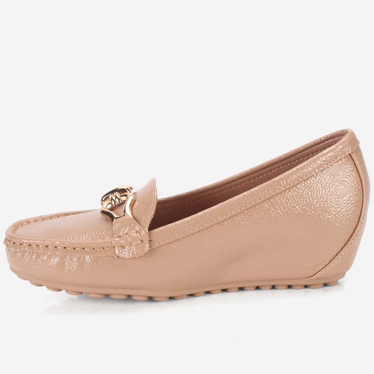 Womens "ALORA" High Wedge Comfy Moccasins