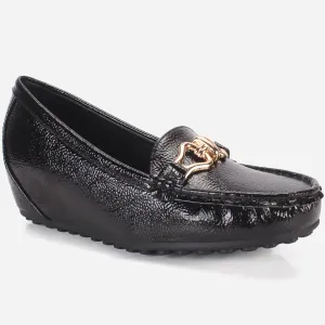 Womens "ALORA" High Wedge Comfy Moccasins