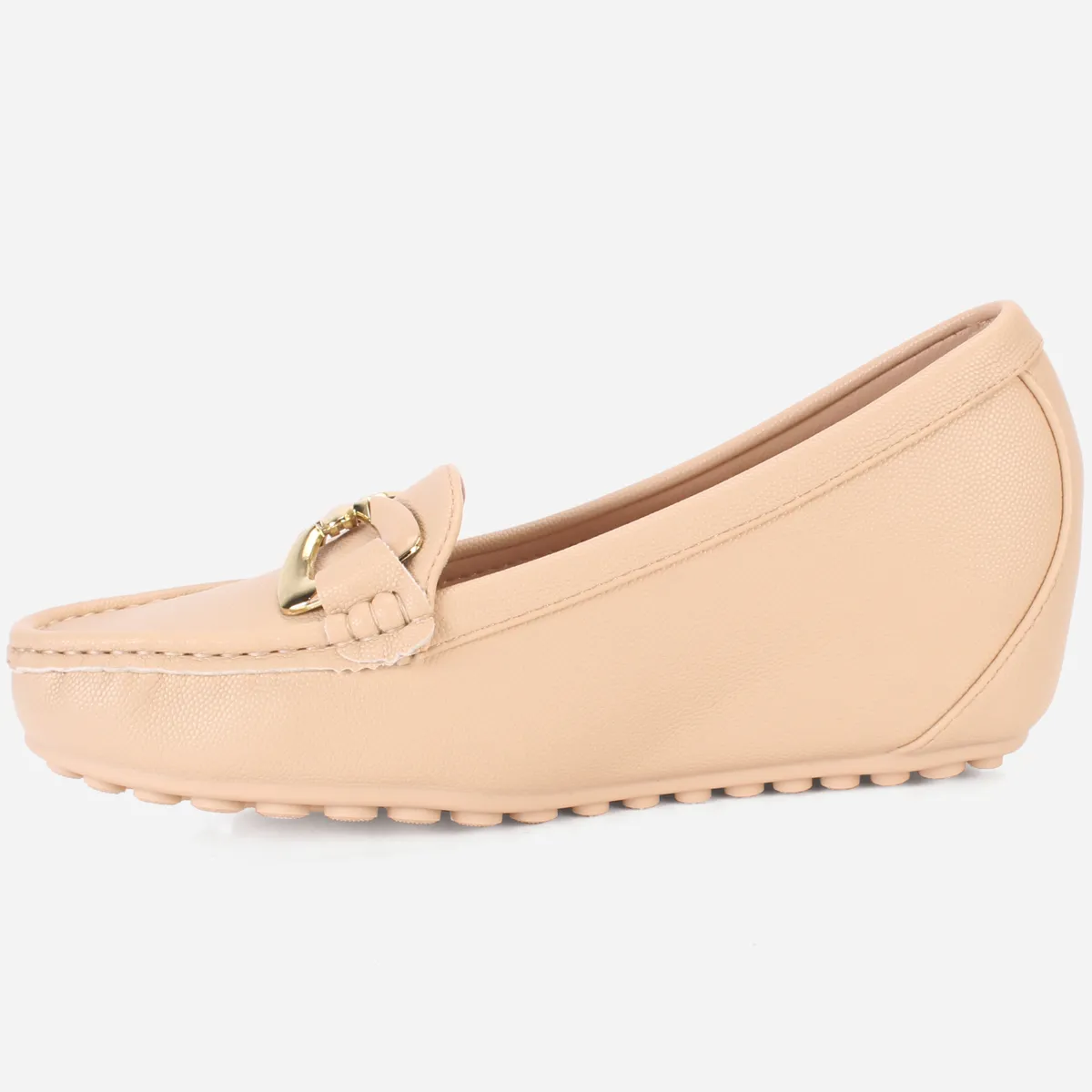 Womens "AMIYA" High Wedge Comfy Moccasins
