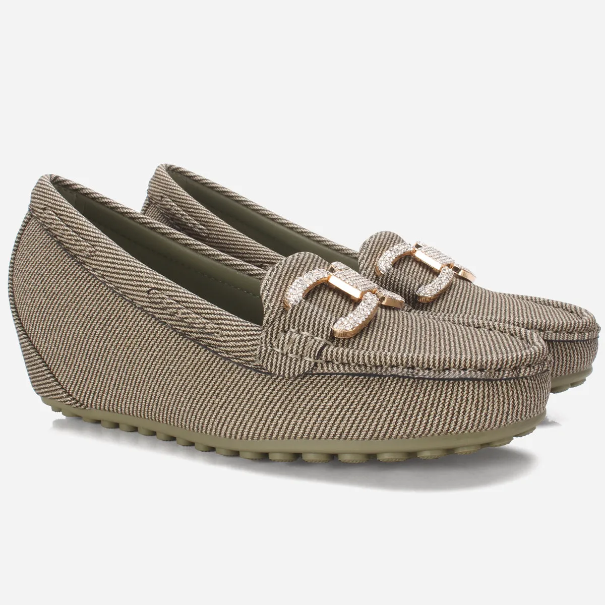 Women's "BENEDITTA" High Wedge Comfy Moccasins