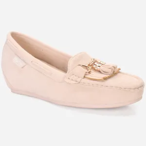 Womens "FIJI" Wedge Comfy Slide In Moccasins