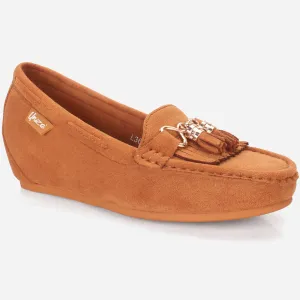 Womens "FIJI" Wedge Comfy Slide In Moccasins