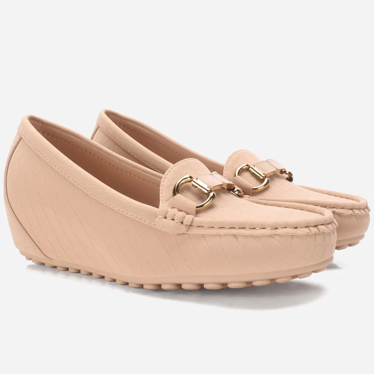 Womens "KANAAN" High Wedge Comfy Moccasin