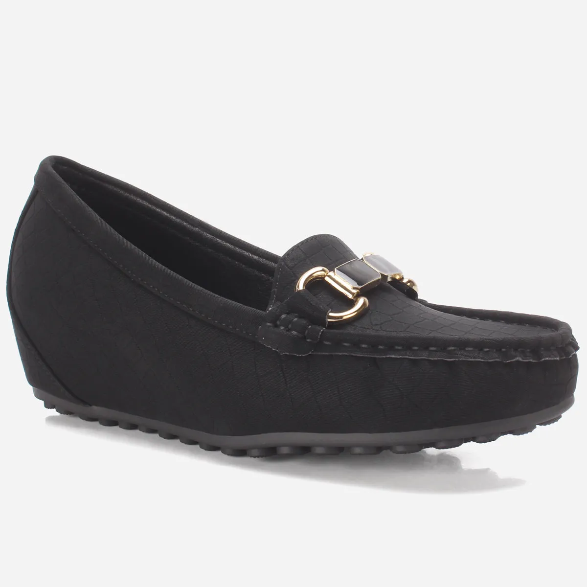 Womens "KANAAN" High Wedge Comfy Moccasin