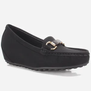 Womens "KANAAN" High Wedge Comfy Moccasin