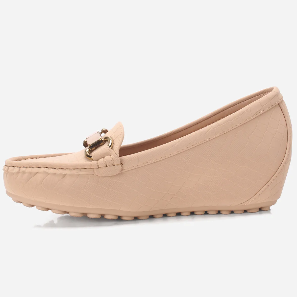 Womens "KANAAN" High Wedge Comfy Moccasin