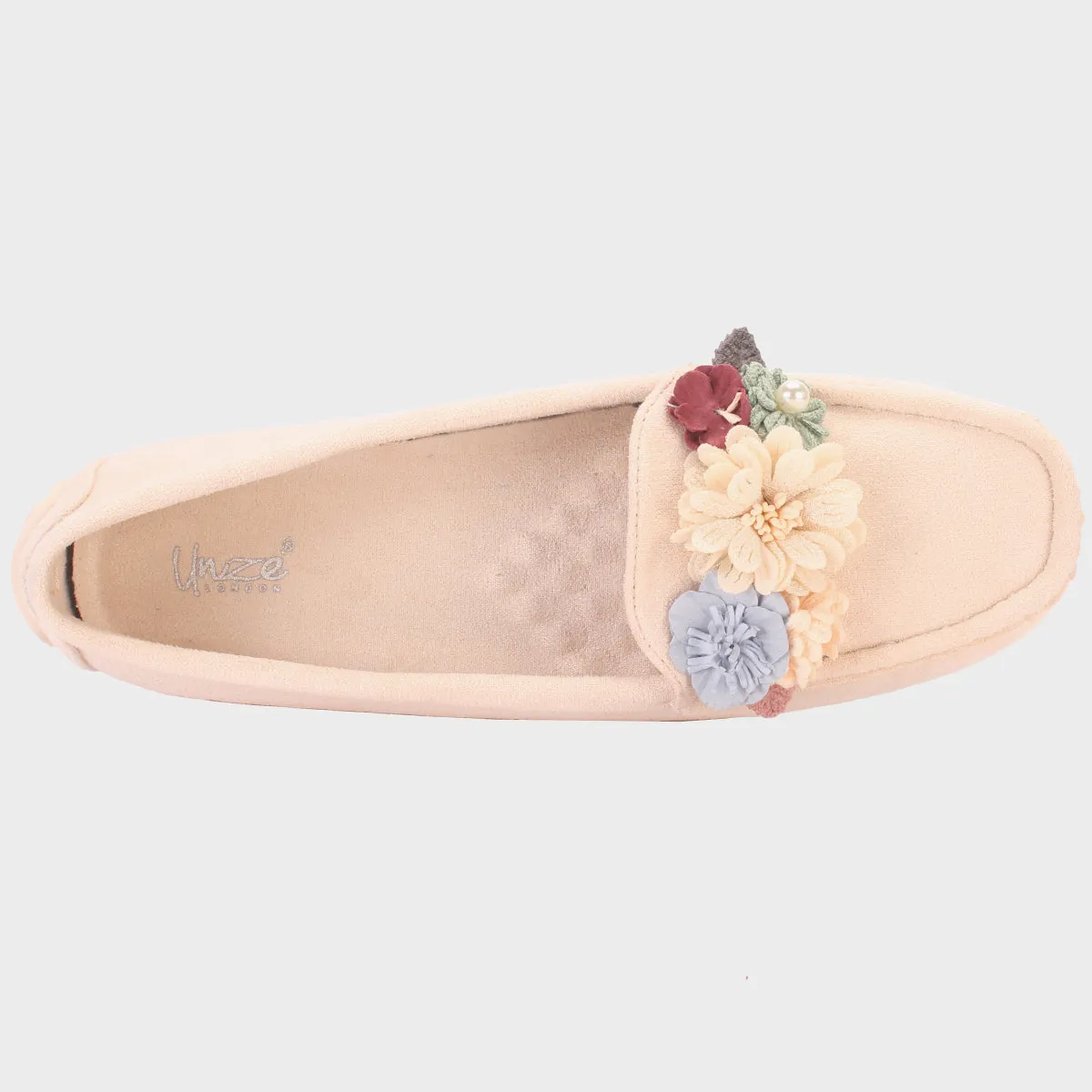 Womens "SEILY" Flat Comfy Slide In Moccasins