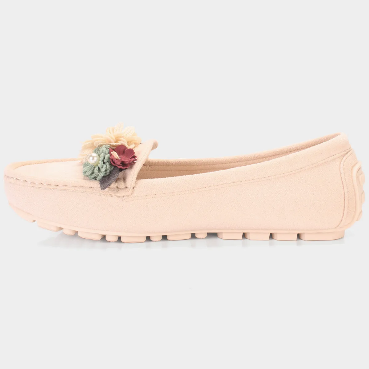 Womens "SEILY" Flat Comfy Slide In Moccasins