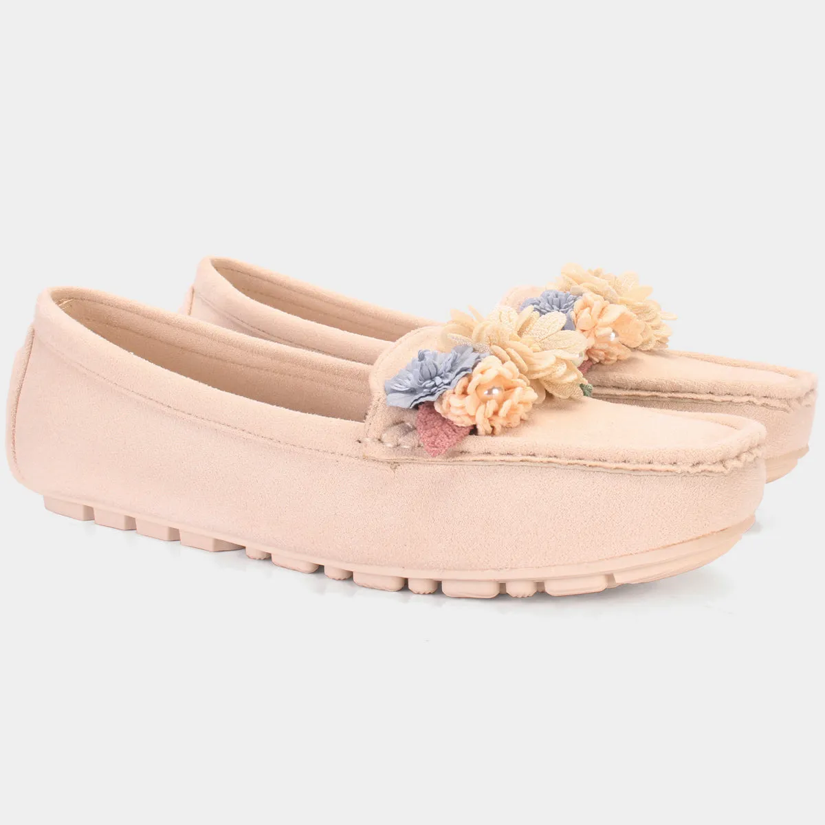 Womens "SEILY" Flat Comfy Slide In Moccasins