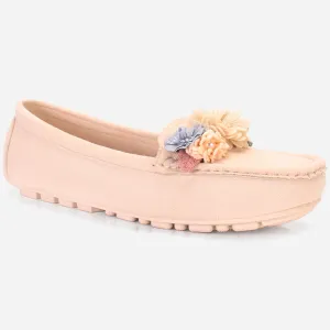 Womens "SEILY" Flat Comfy Slide In Moccasins