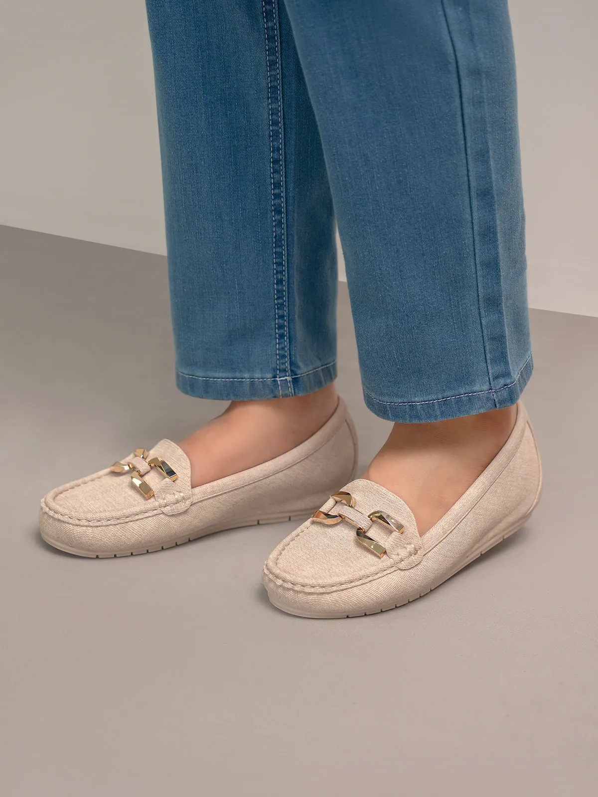 Womens "SUTARA" Comfy Buckle Moccasins