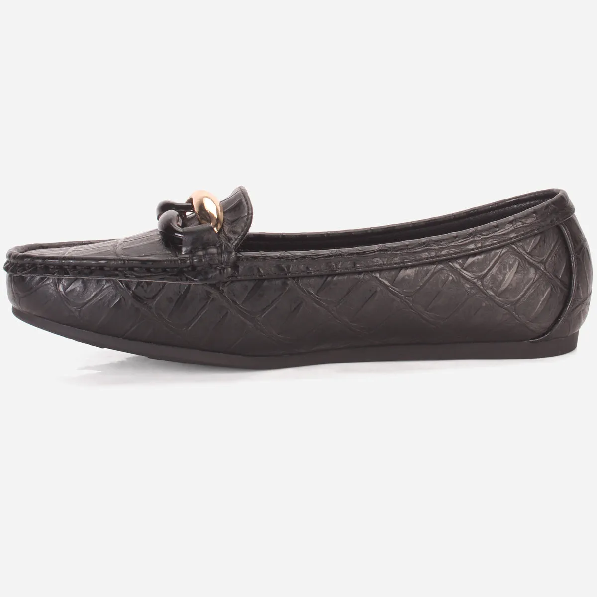 Womens "TRACEY" Flat Comfy Slide In Moccasins