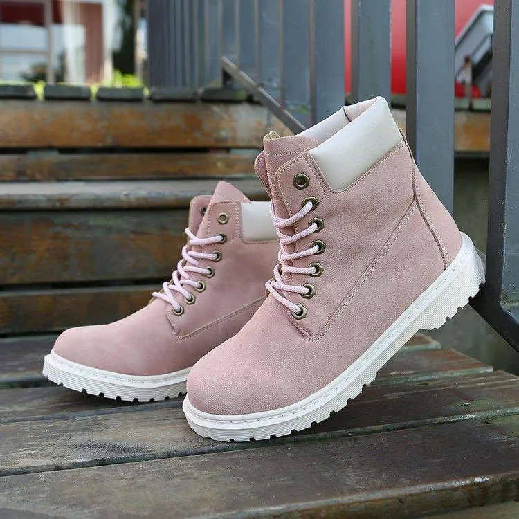 Women's shoes with thick heels and high tops