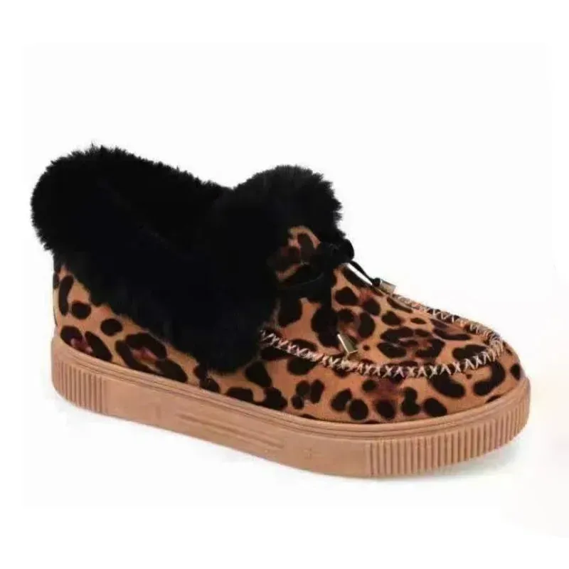 Women's Solid Color Fuzzy Moccasin Shoes – Cozy & Stylish Winter Flats