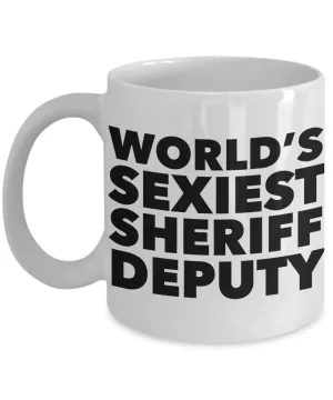 World's Sexiest Sheriff Deputy Mug Gag Gifts Ceramic Coffee Cup