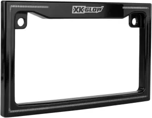 XK GLOW XK034018-B Motorcycle LED License Plate Frame w/Running Turn & Brake